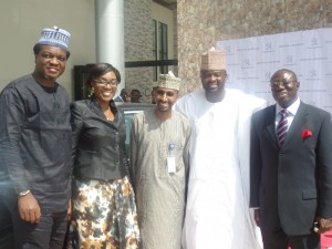  L-R: Managing Director, The Quotientedge, Seun Soyinka; Head of Marketing, PAN Nigeria, Shepuya Icha; Managing Director, PAN Nigeria, Ibrahim Boyi; Producer of October 1 movie and MD of Golden Effects, Kunle Afolayan; and General Manager Marketing and Corporate Services, PAN Nigeria, Mr. Bawo Omagbitse during the unveiling of the new Peugeot 508 and signing of partnership agreement between PAN Nigeria and Afolayan in Abuja recently