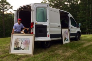 The first Ford Transit buyer in the United States, ZL Feng, is an art professor and skilled artist who uses his van to transport his art to museums, galleries, art shows and art buyers’ homes.