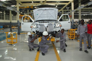 Nissan assembly line in Lagos