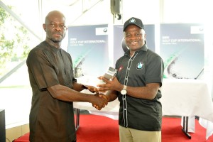 Winner, Category 1, Boniface Obieze , receiving his prize