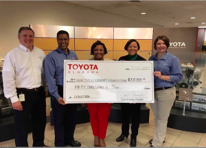 Toyota Alabama donates to Huntville library