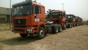 Branded Shacman trucks produced at the ANAMMCO plant in Enugu.