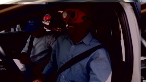 Nigeria journalists also trained with the drunk-driving goggles. 