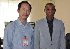 NADDC boss, Jelani Aliyu and CIG Motors MD, Felix Lee, during the visit