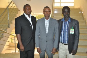 The Director-General, NADDC, Mr Jelani Aliyu (middle), with his guests from Routes & Roads Transport Company , Kaduna