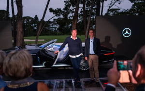 Impressions of the Vision Mercedes-Maybach 6 Cabriolet during the reveal in Pebble Beach, California, August 18, 2017. From the left: Chief Design Officer Gorden Wagener and Dietmar Exler, Head of Mercedes-Benz U.S.A