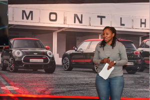 Thando Pato, Brand Manager, MINI, at BMW Group SA takes her turn during the presentation