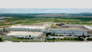 Aerial view of VWSA plant from Algoa road