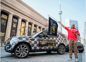 Invictus Games competitor, Ty Lincoln, welcomes the Invictus Games National Flag Tour as it arrives host city, Toronto